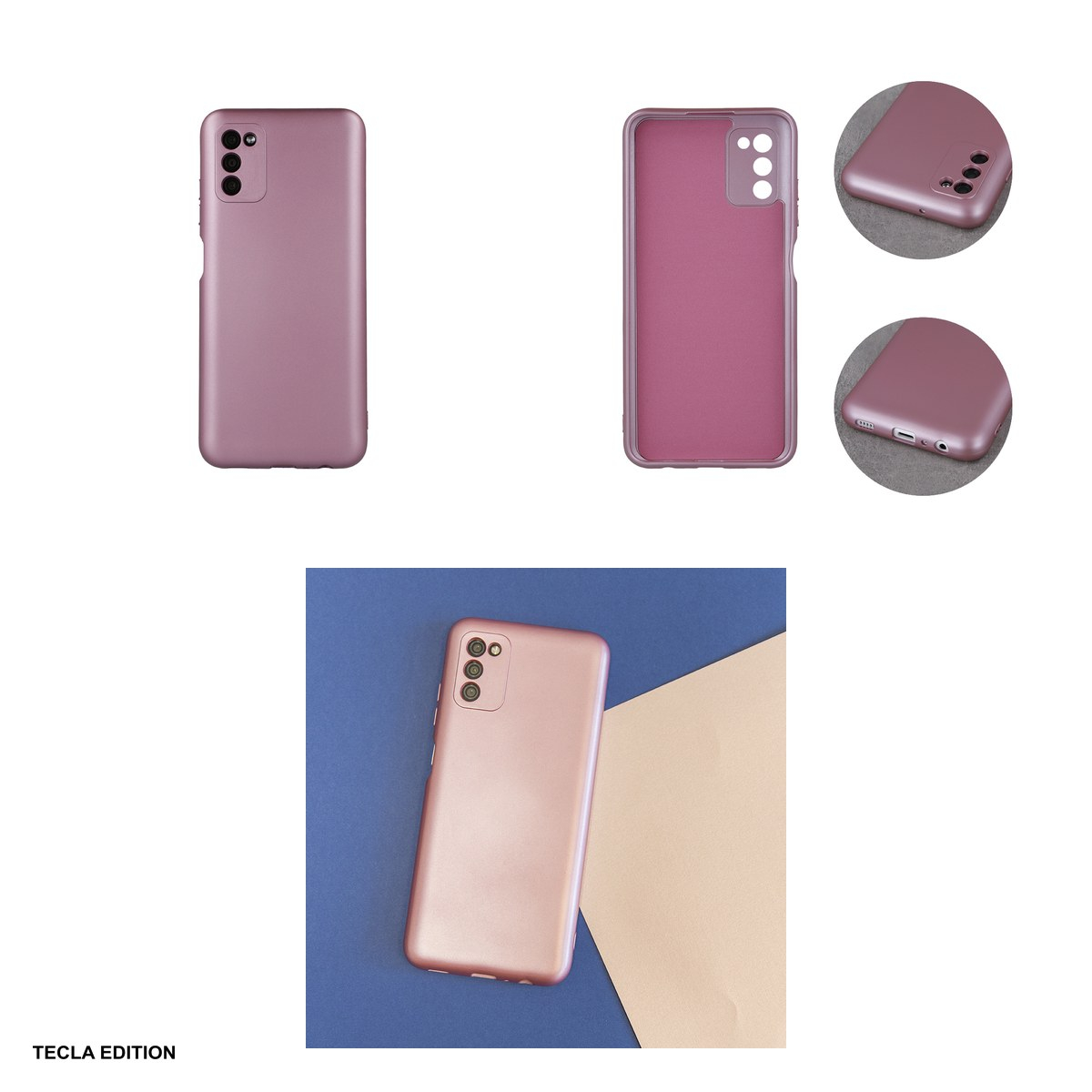 Husa Metallic pentru Samsung Galaxy A25 5G, Carcasa, Roz [4]