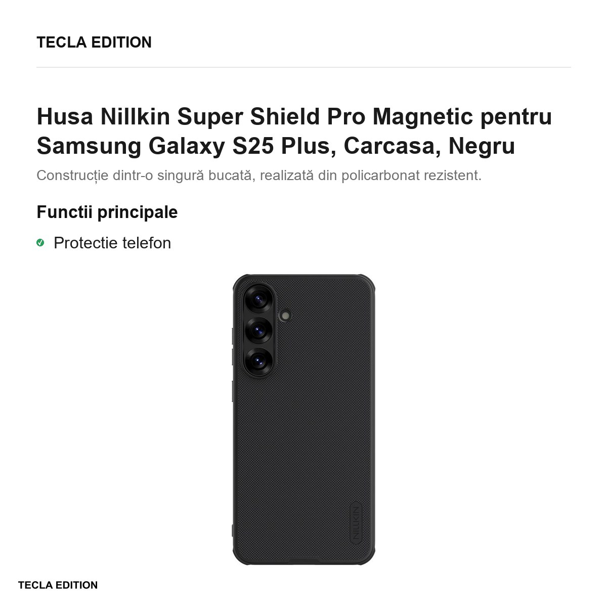 Husa Nillkin Super Shield Pro Magnetic pentru Samsung Galaxy S25 Plus, Carcasa, Negru [2]