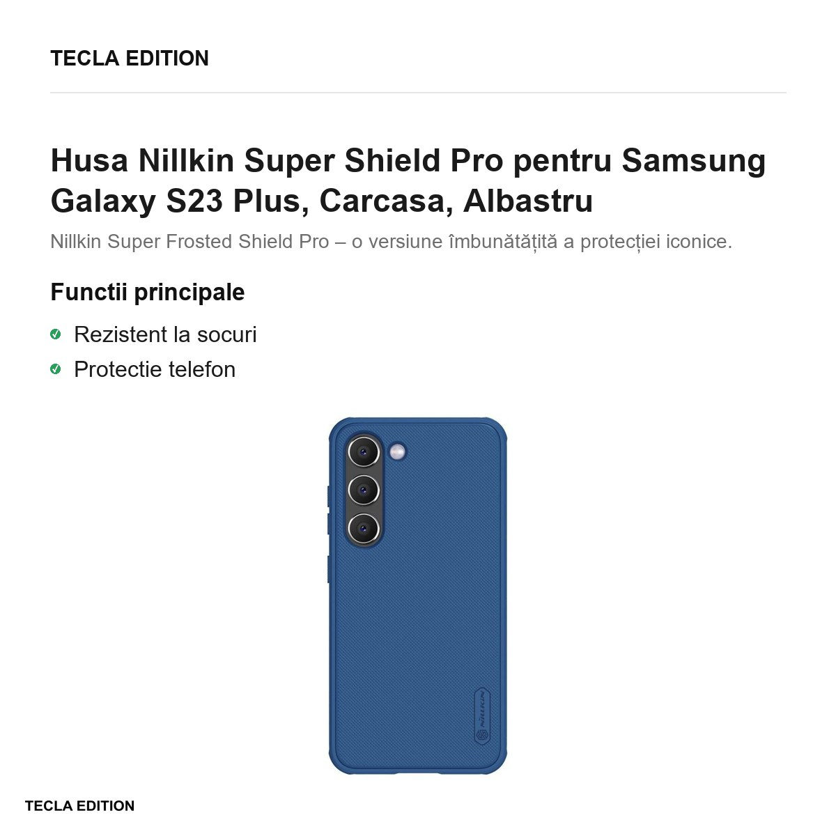 Husa Nillkin Super Shield Pro pentru Samsung Galaxy S23 Plus, Carcasa, Albastru [2]