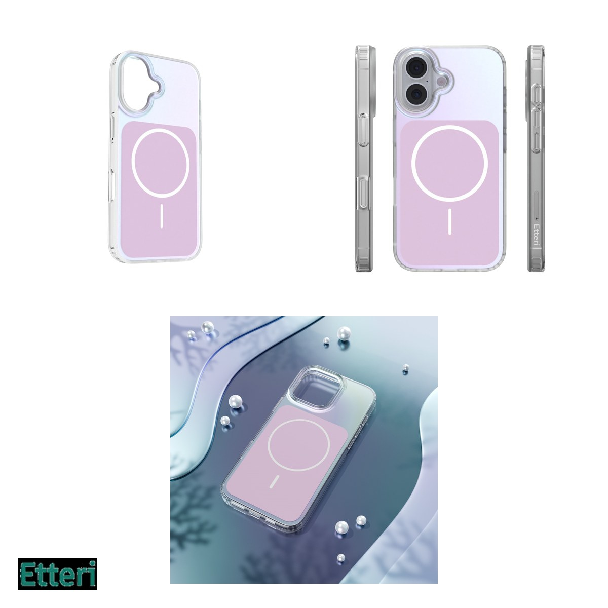 Husa pentru Apple iPhone 16, Carcasa magnetica, Roz [8]