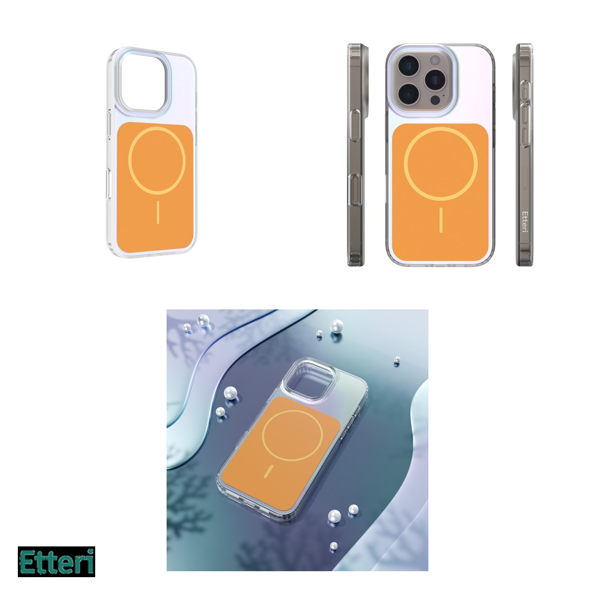 Husa pentru Apple iPhone 16 Pro, Carcasa magnetica, Portocaliu [8]