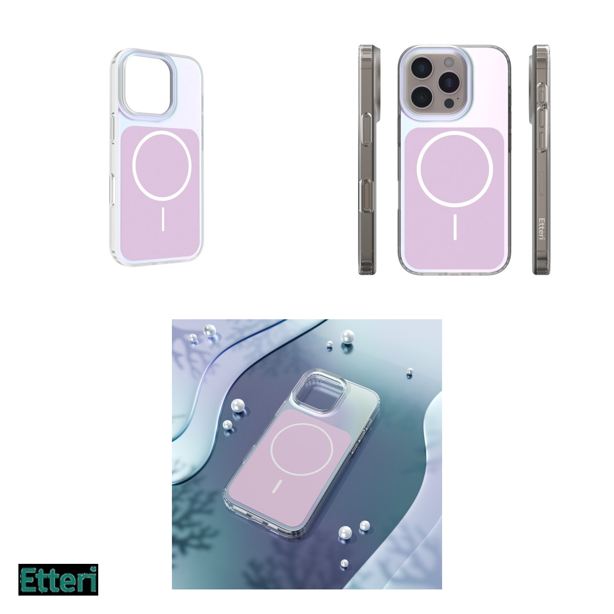 Husa pentru Apple iPhone 16 Pro, Carcasa magnetica, Roz [8]