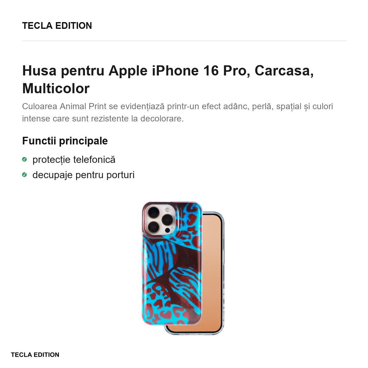 Husa pentru Apple iPhone 16 Pro, Carcasa, Multicolor [2]
