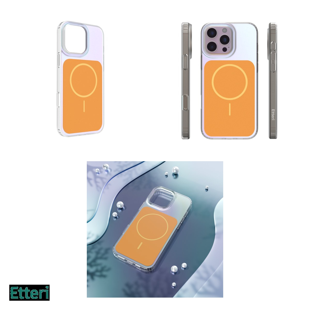 Husa pentru Apple iPhone 16 Pro Max, Carcasa magnetica, Portocaliu [8]