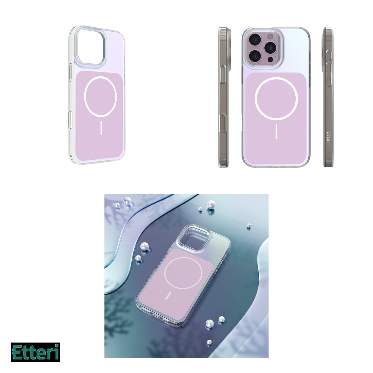 Husa pentru Apple iPhone 16 Pro Max, Carcasa magnetica, Roz [7]