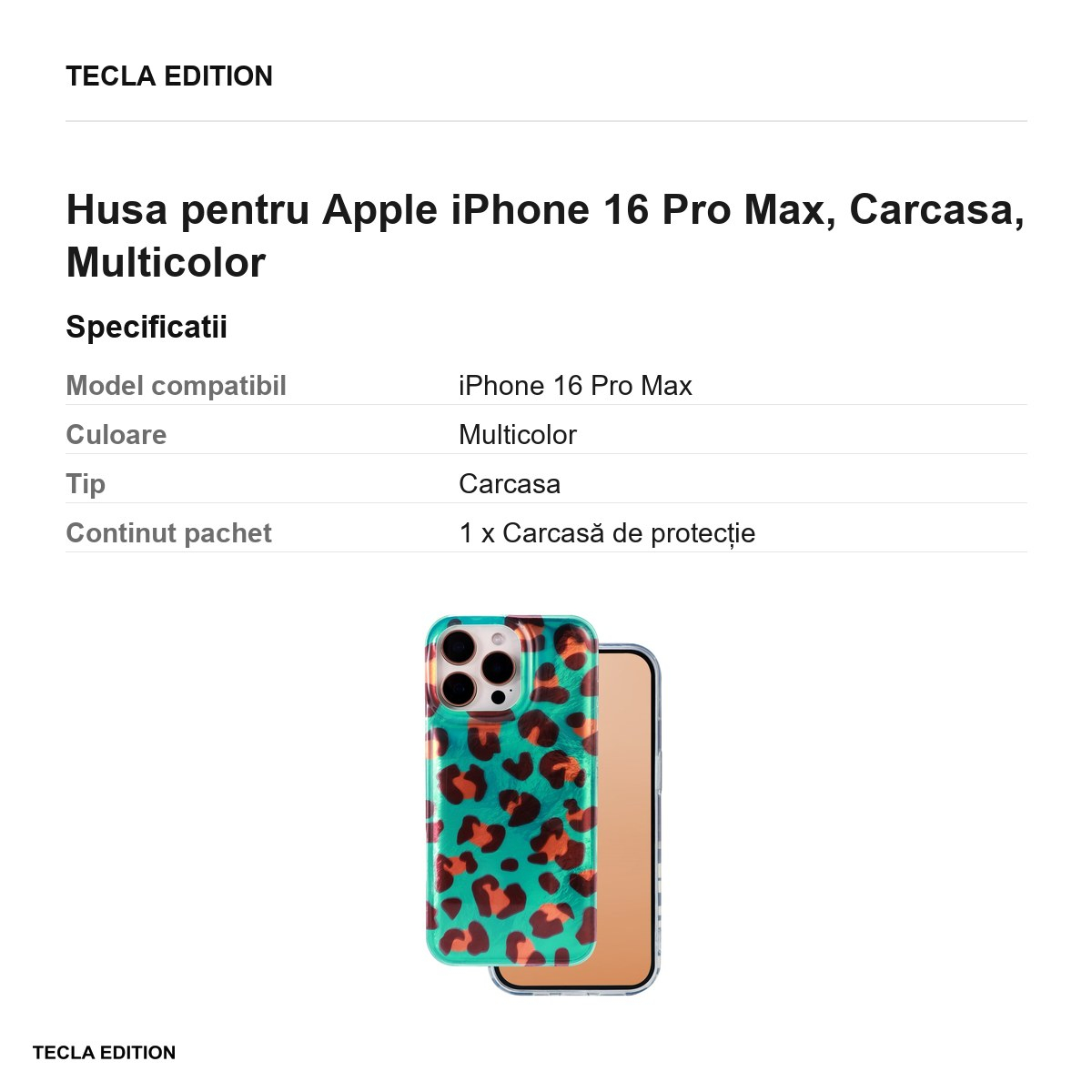 Husa pentru Apple iPhone 16 Pro Max, Carcasa, Multicolor [3]