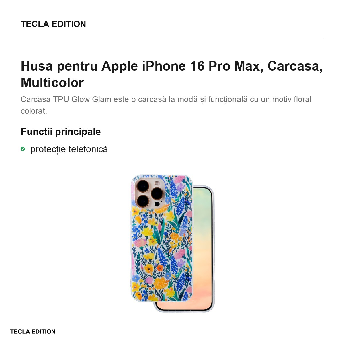 Husa pentru Apple iPhone 16 Pro Max, Carcasa, Multicolor [2]