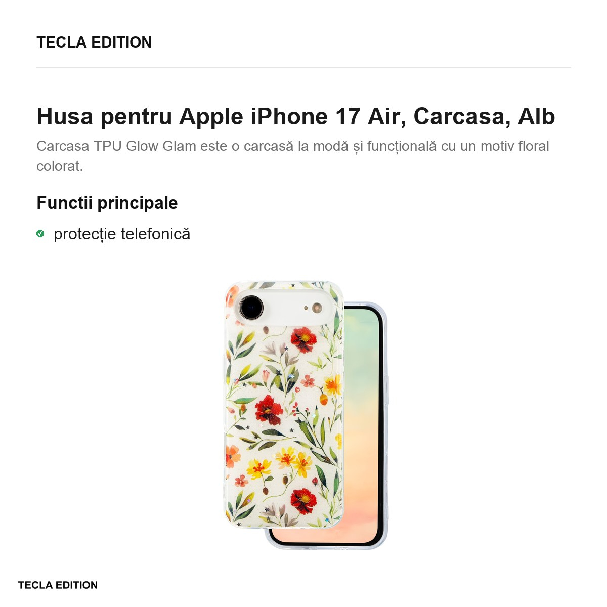 Husa pentru Apple iPhone 17 Air, Carcasa, Alb [2]