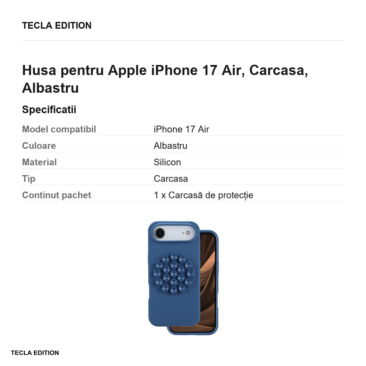 Husa pentru Apple iPhone 17 Air, Carcasa, Albastru [3]