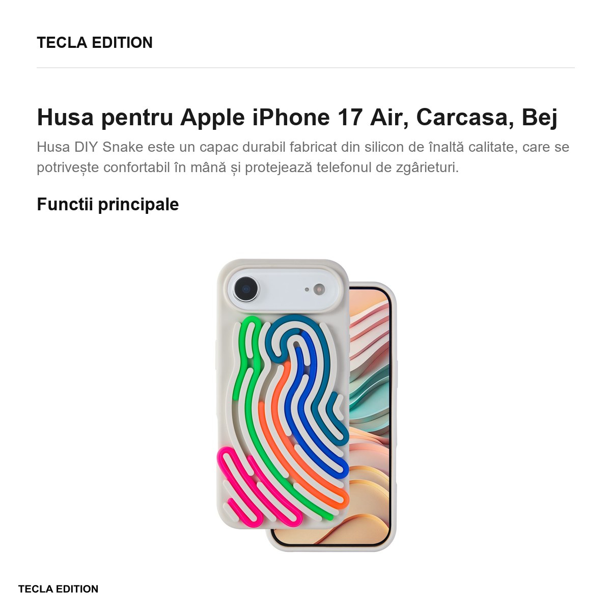 Husa pentru Apple iPhone 17 Air, Carcasa, Bej [4]
