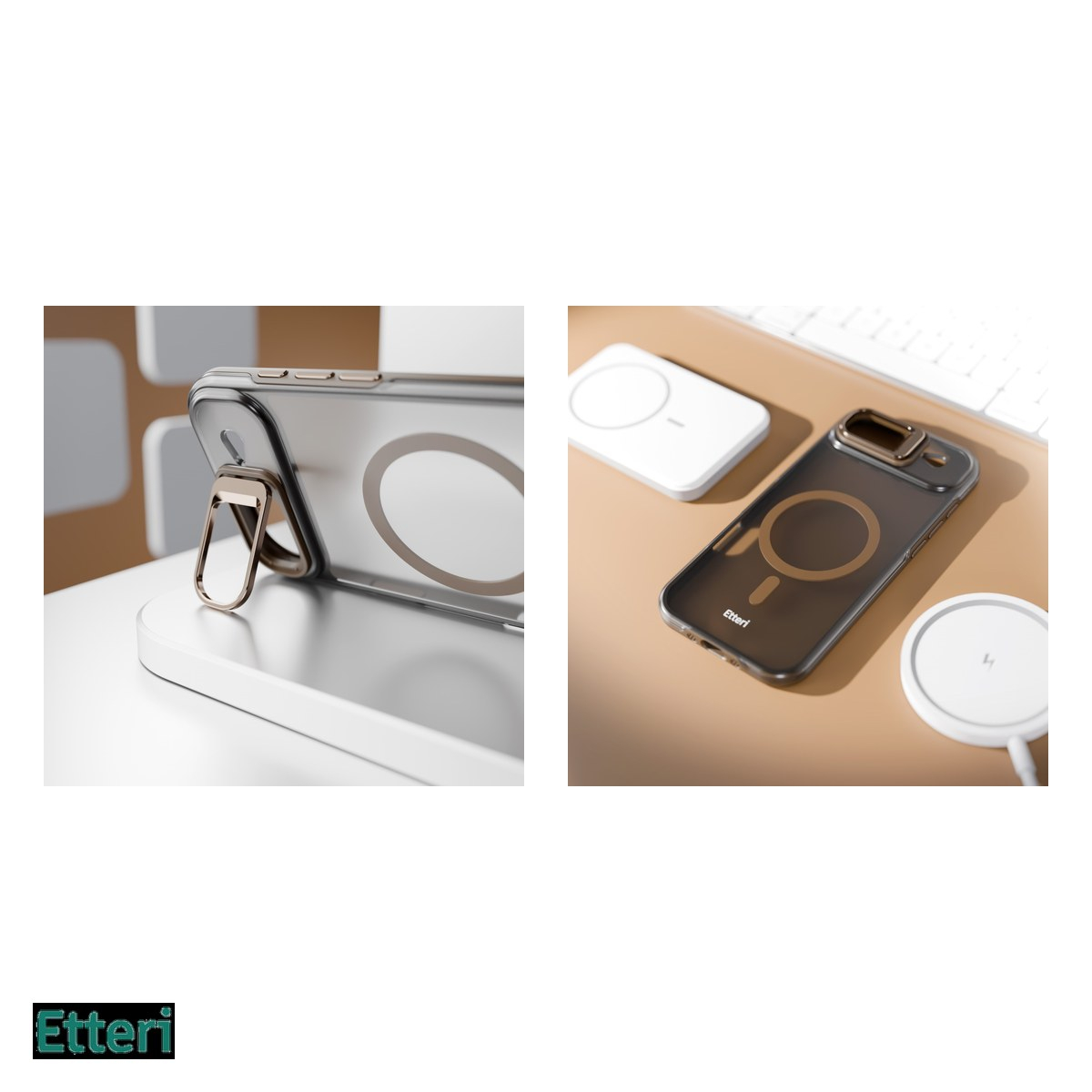 Husa pentru Apple iPhone 17 Air, Carcasa magnetica, Maro [5]