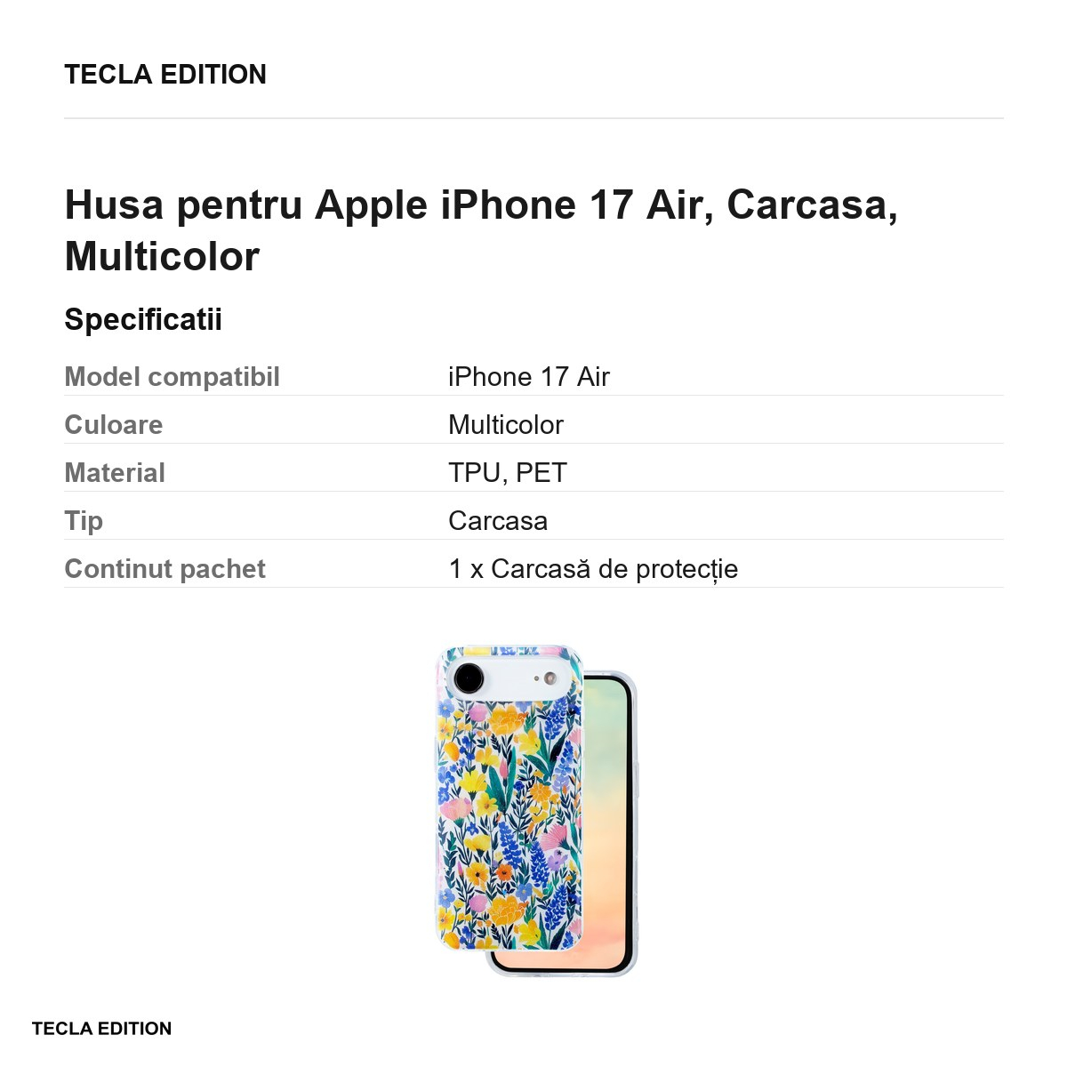 Husa pentru Apple iPhone 17 Air, Carcasa, Multicolor [3]