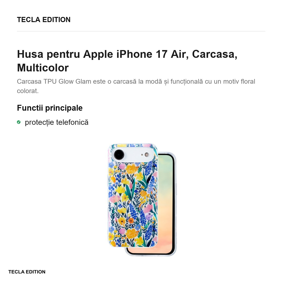 Husa pentru Apple iPhone 17 Air, Carcasa, Multicolor [2]