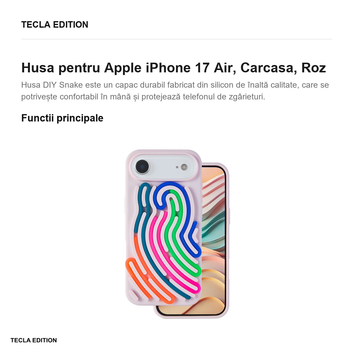 Husa pentru Apple iPhone 17 Air, Carcasa, Roz [3]