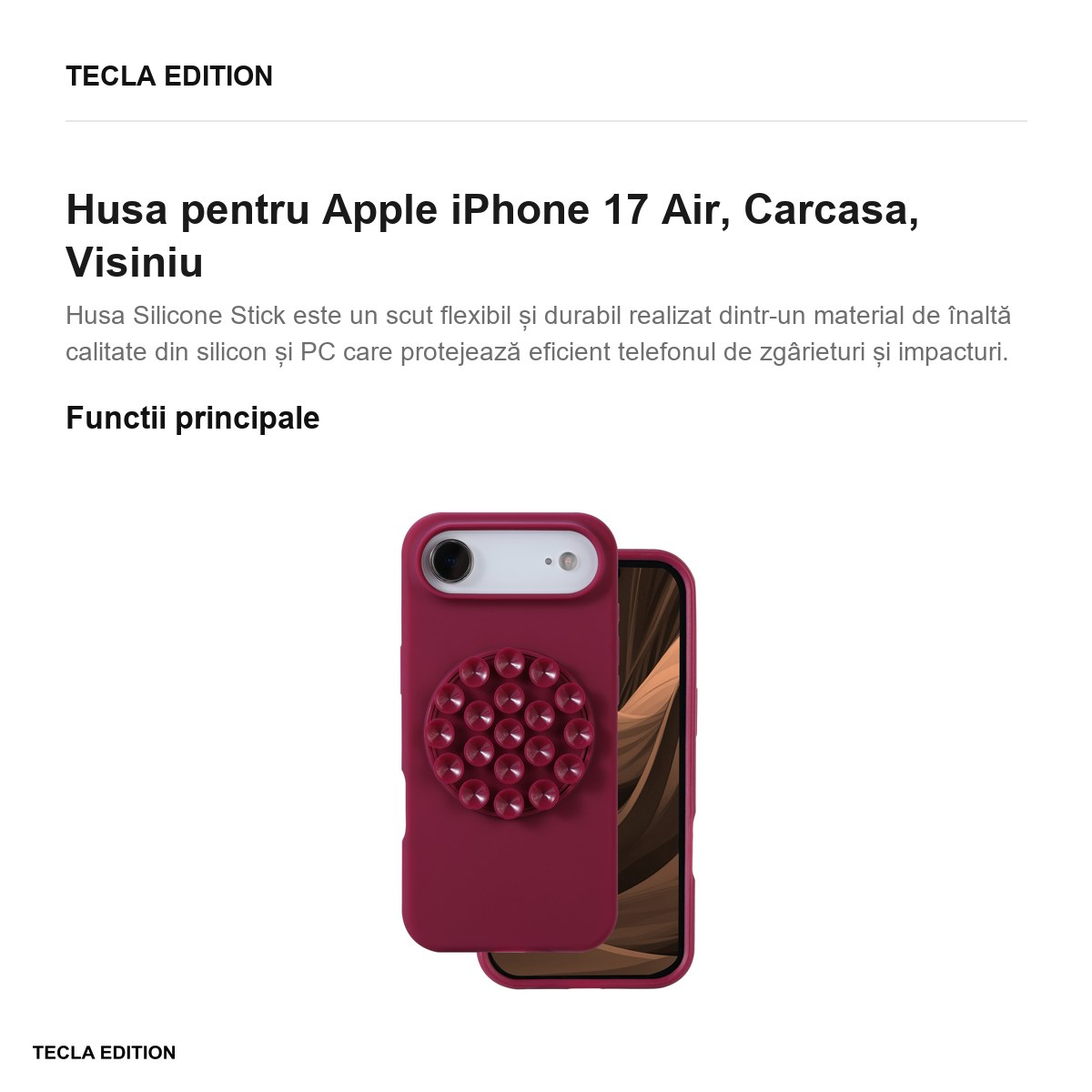 Husa pentru Apple iPhone 17 Air, Carcasa, Visiniu [2]