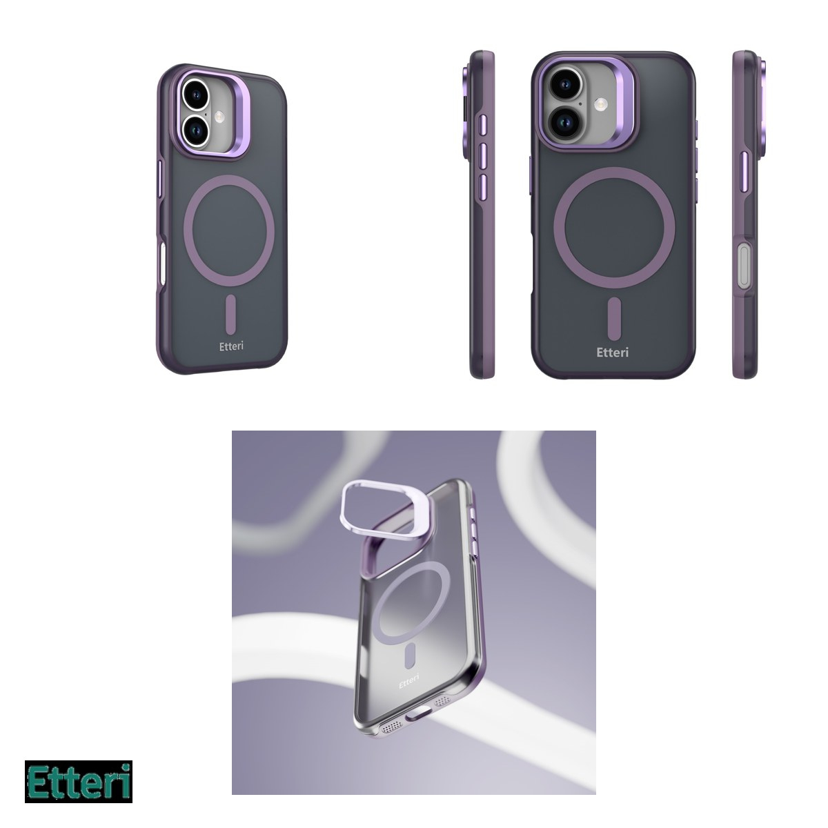 Husa pentru Apple iPhone 17, Carcasa magnetica, Mov [4]