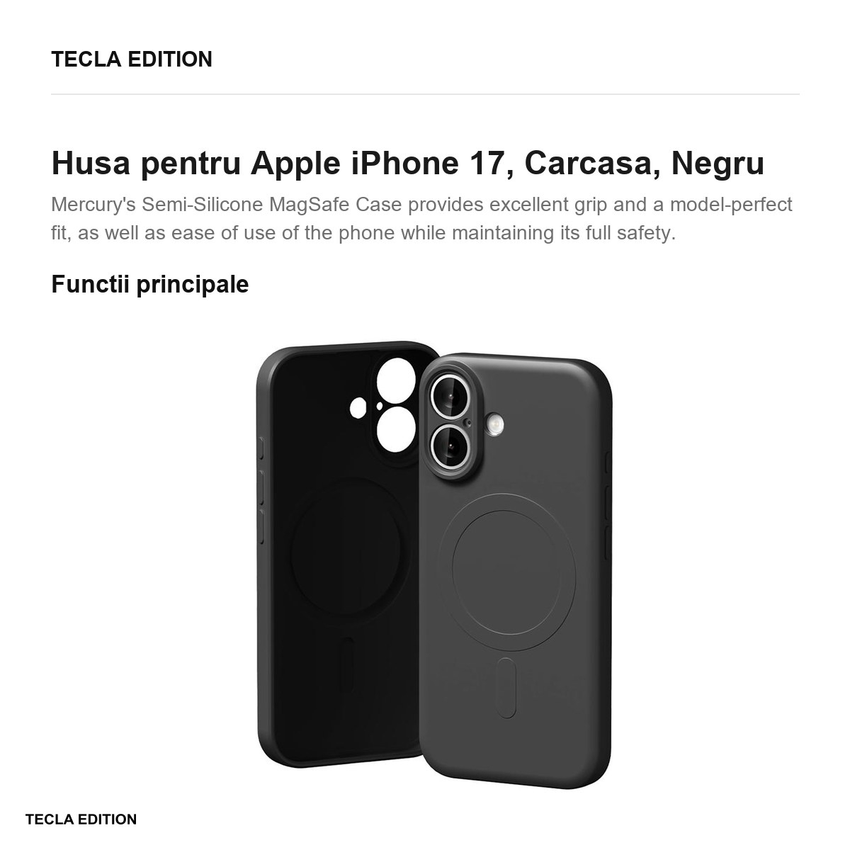 Husa pentru Apple iPhone 17, Carcasa, Negru [2]