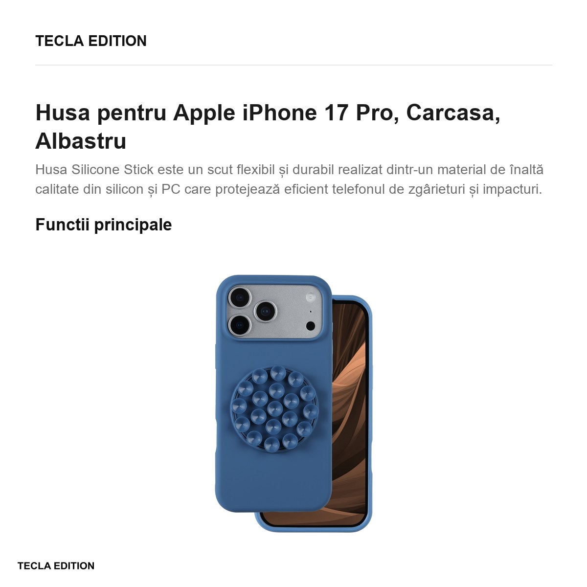 Husa pentru Apple iPhone 17 Pro, Carcasa, Albastru [2]