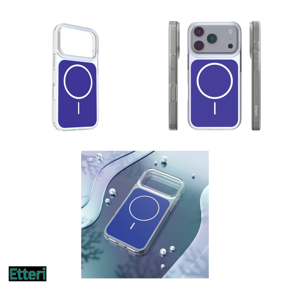 Husa pentru Apple iPhone 17 Pro, Carcasa magnetica, Albastru [8]