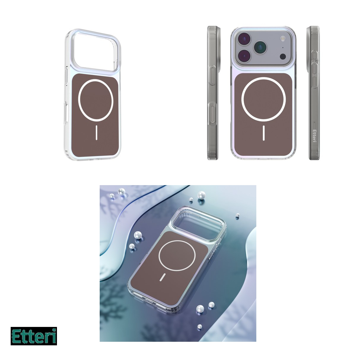 Husa pentru Apple iPhone 17 Pro, Carcasa magnetica, Maro [7]