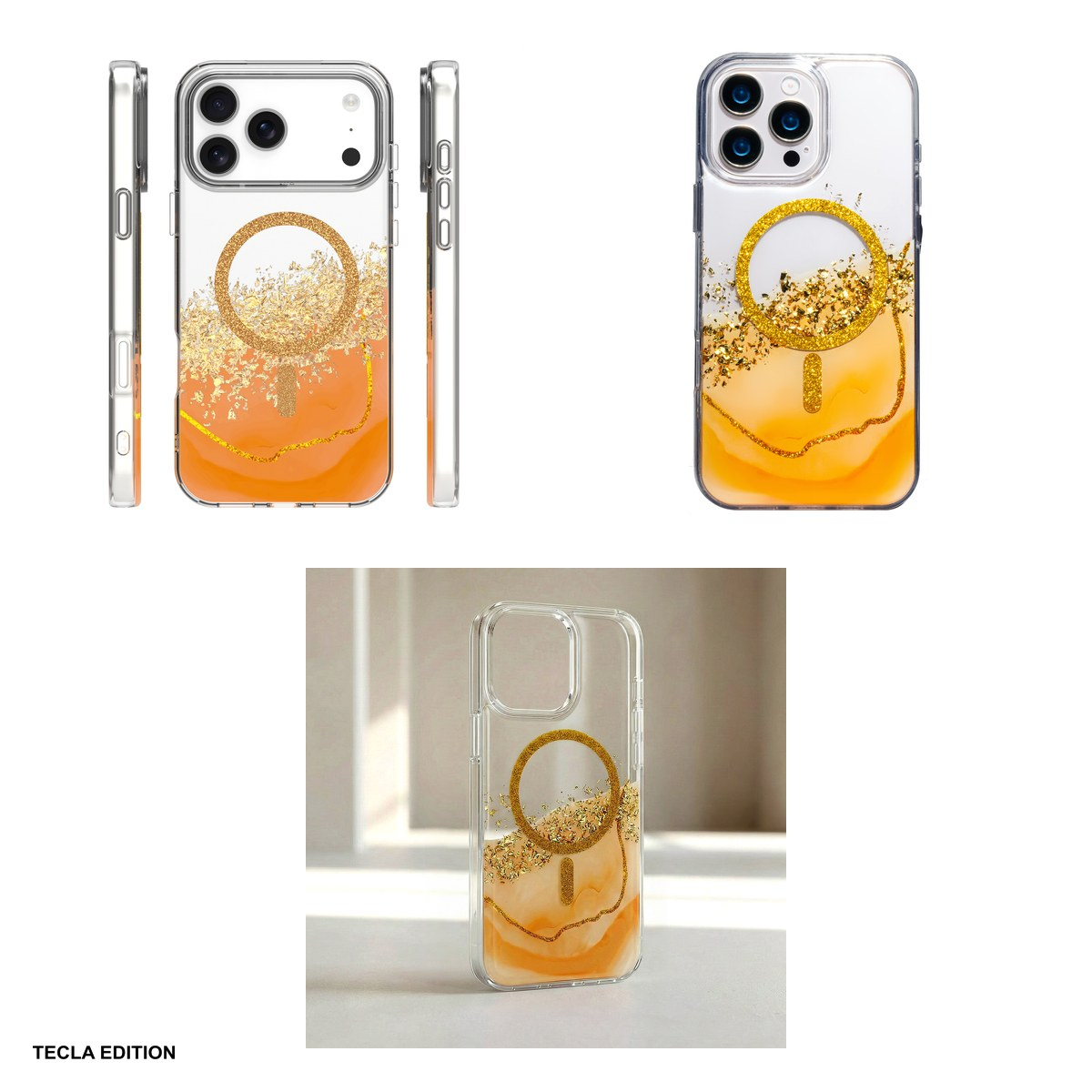 Husa pentru Apple iPhone 17 Pro, Carcasa magnetica, Portocaliu [8]