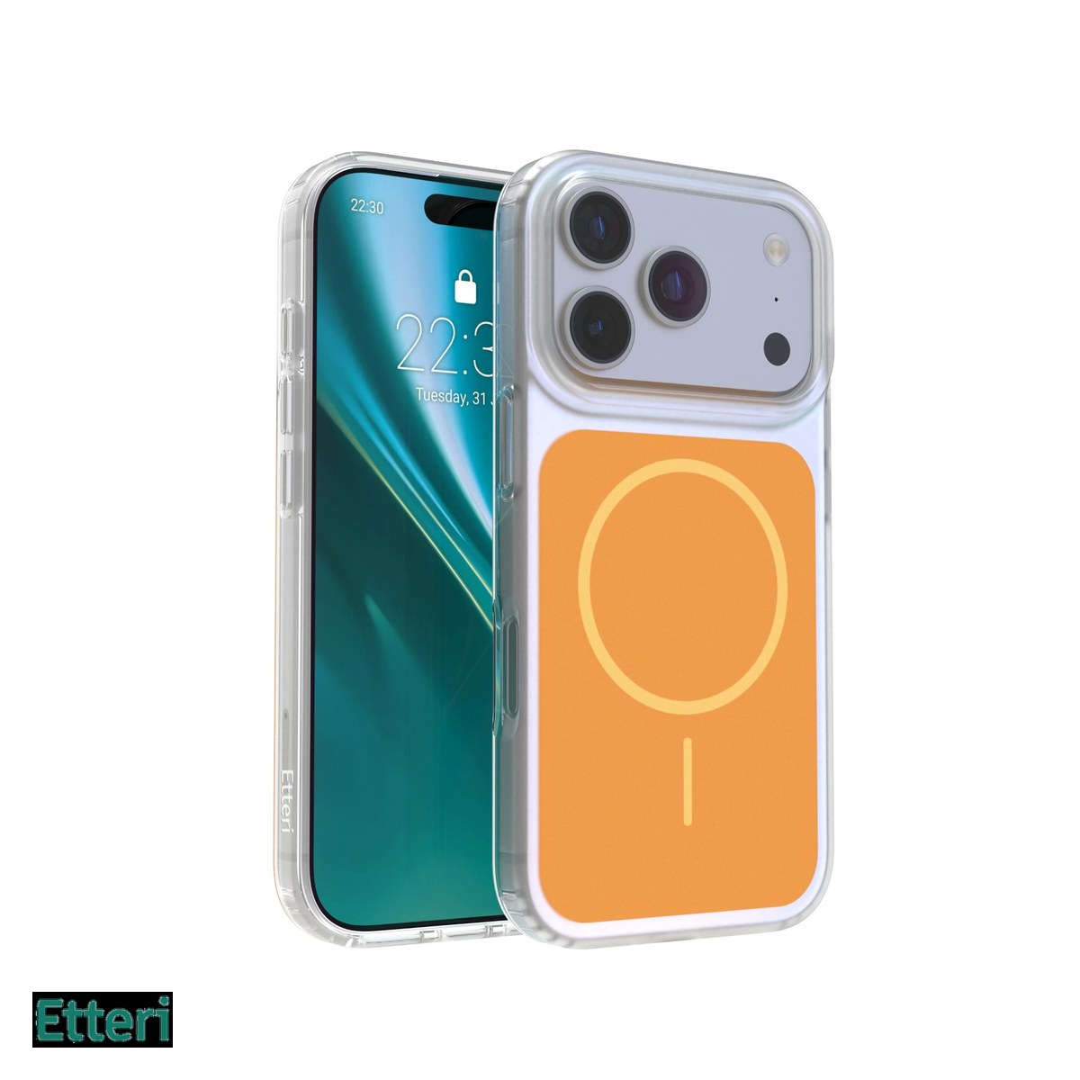 Husa pentru Apple iPhone 17 Pro, Carcasa magnetica, Portocaliu [2]