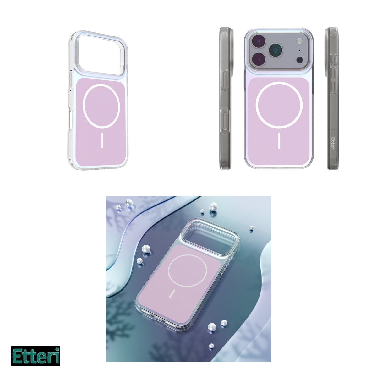 Husa pentru Apple iPhone 17 Pro, Carcasa magnetica, Roz [8]