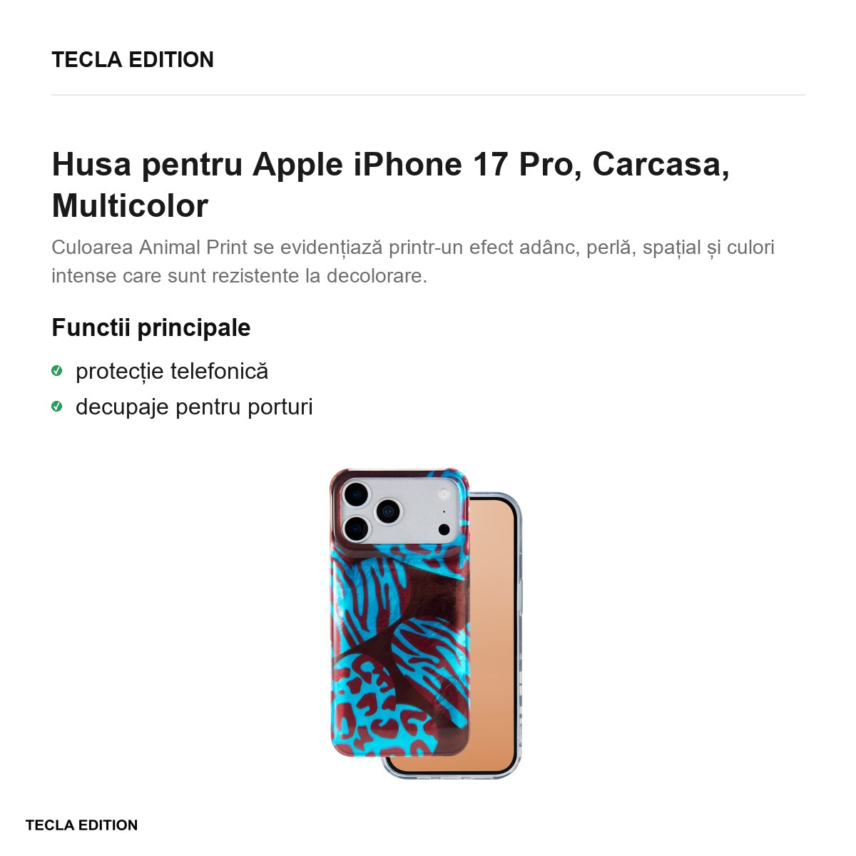 Husa pentru Apple iPhone 17 Pro, Carcasa, Multicolor [2]