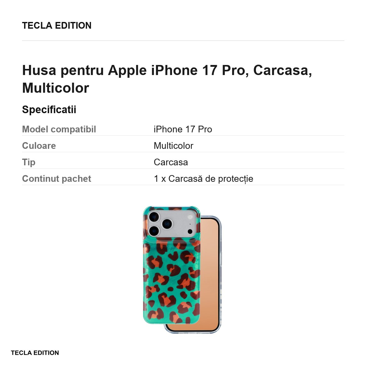 Husa pentru Apple iPhone 17 Pro, Carcasa, Multicolor [3]