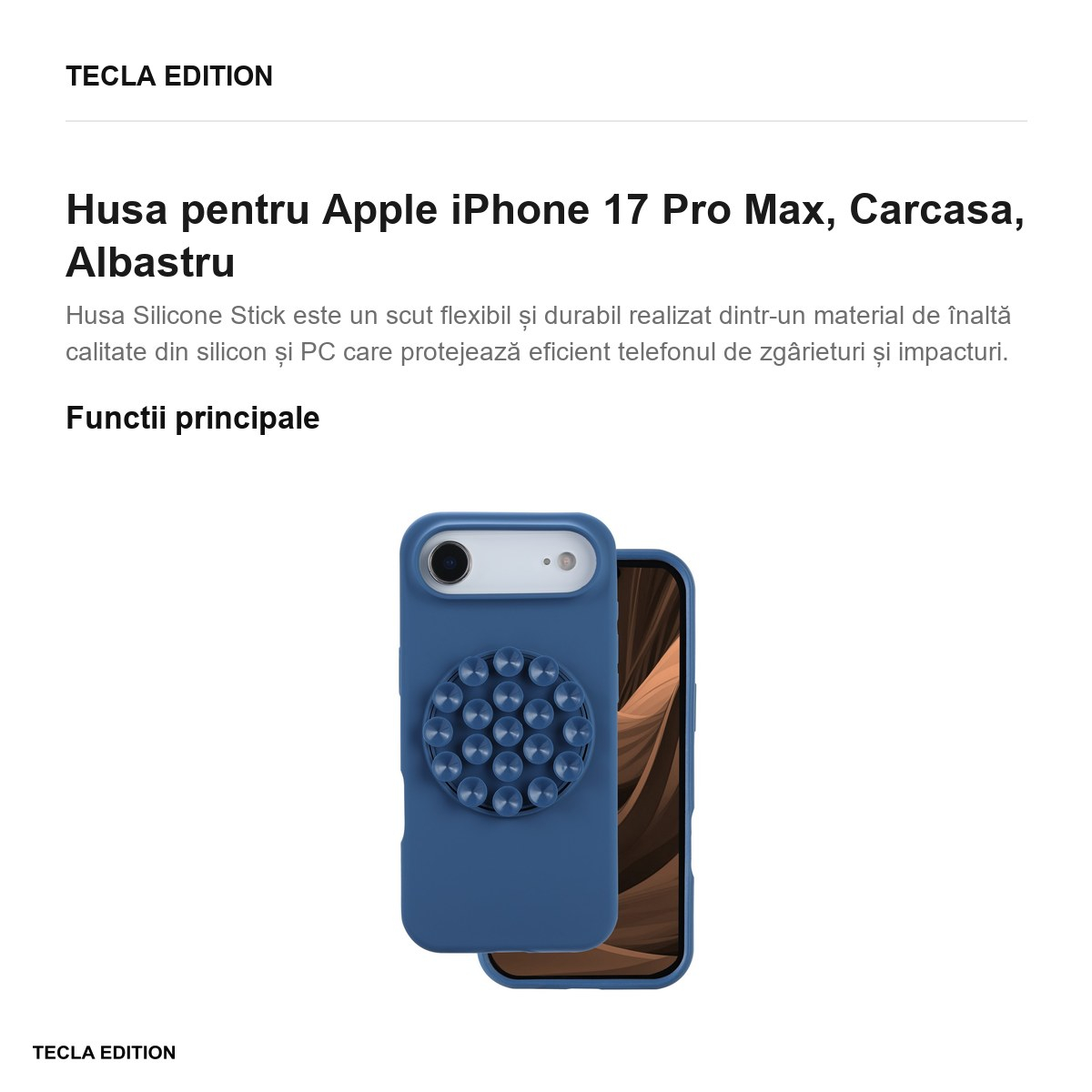 Husa pentru Apple iPhone 17 Pro Max, Carcasa, Albastru [2]