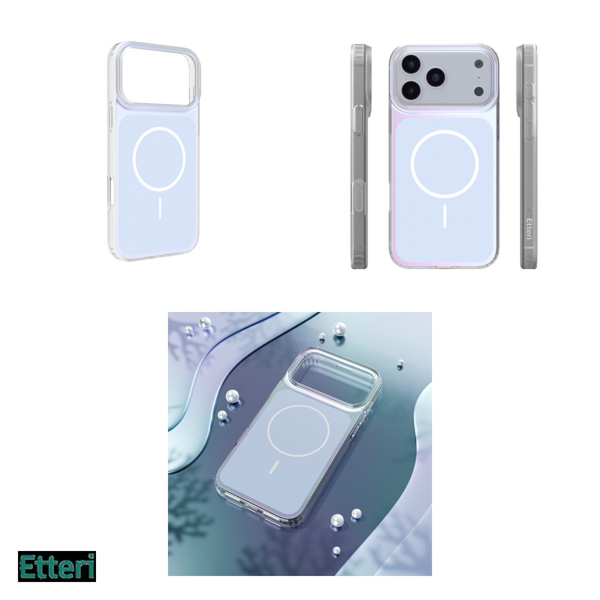 Husa pentru Apple iPhone 17 Pro Max, Carcasa magnetica, Albastru [7]