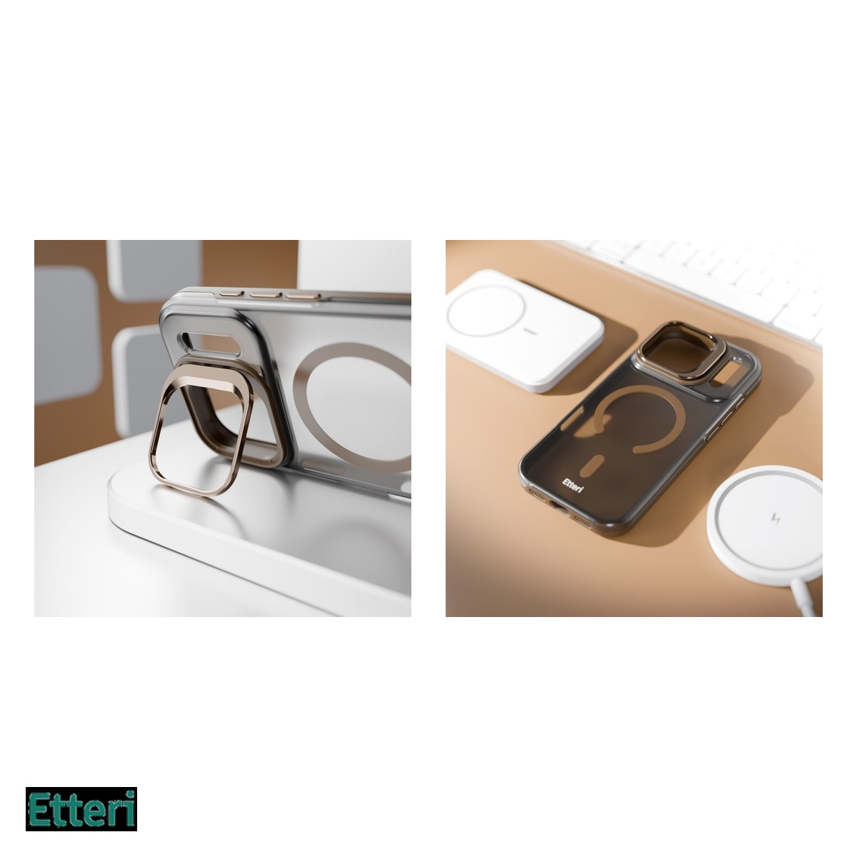 Husa pentru Apple iPhone 17 Pro Max, Carcasa magnetica, Maro [5]