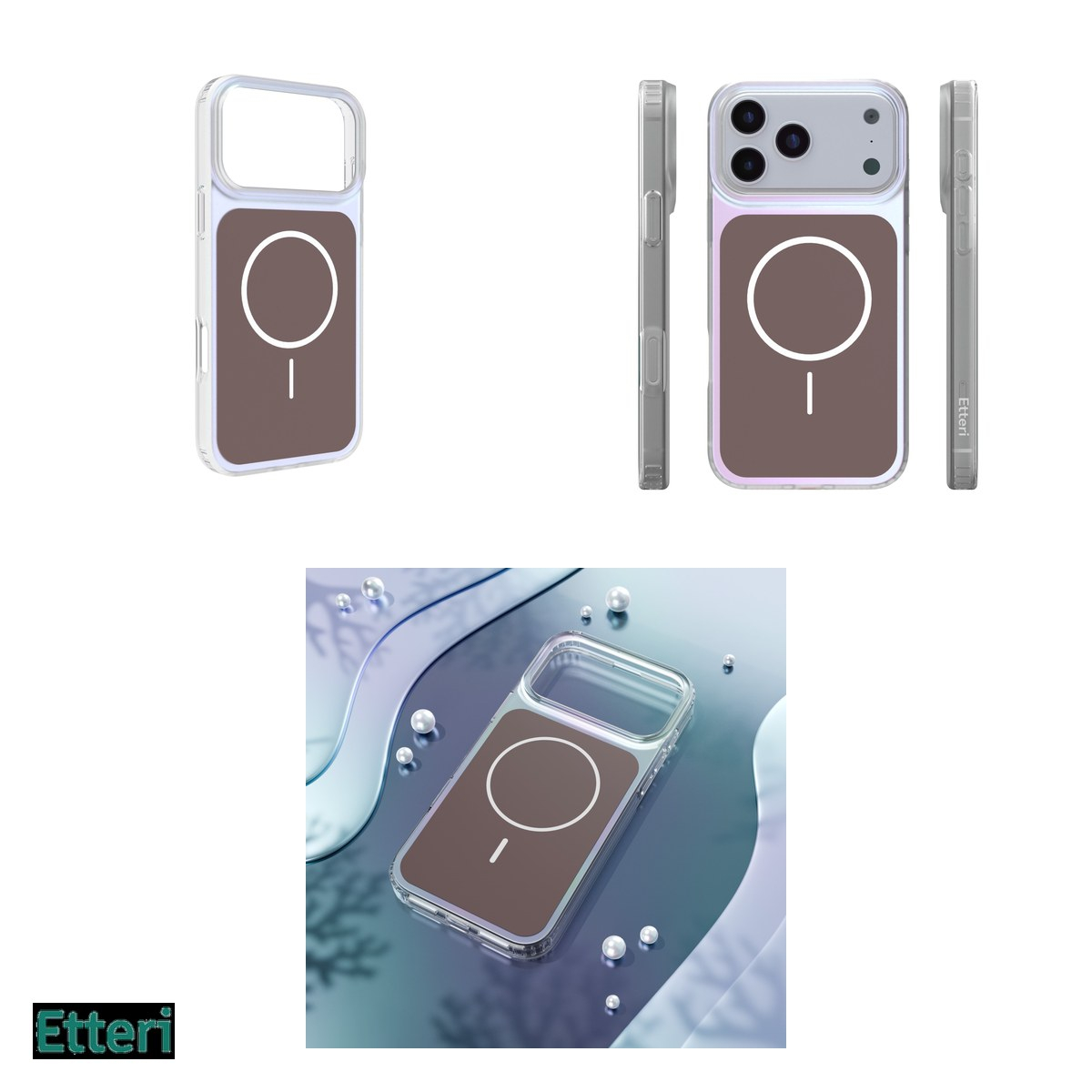 Husa pentru Apple iPhone 17 Pro Max, Carcasa magnetica, Maro [7]