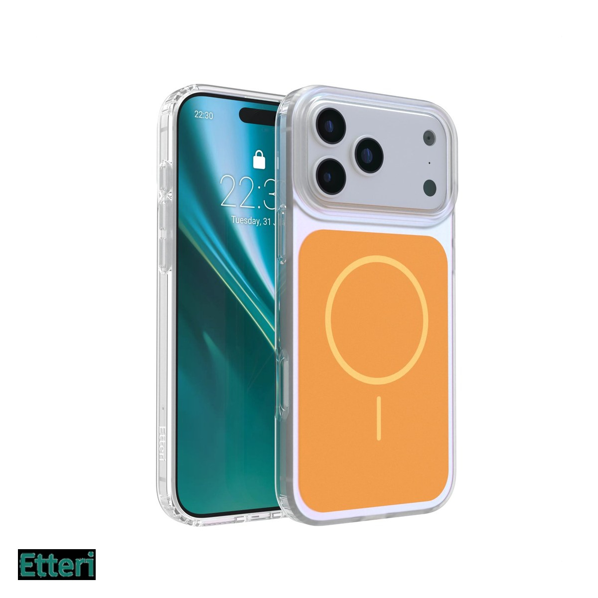 Husa pentru Apple iPhone 17 Pro Max, Carcasa magnetica, Portocaliu [2]