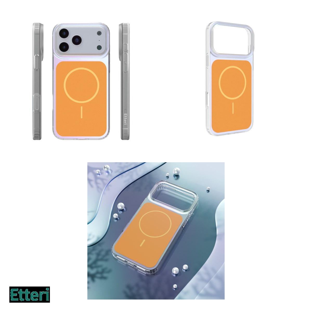 Husa pentru Apple iPhone 17 Pro Max, Carcasa magnetica, Portocaliu [7]