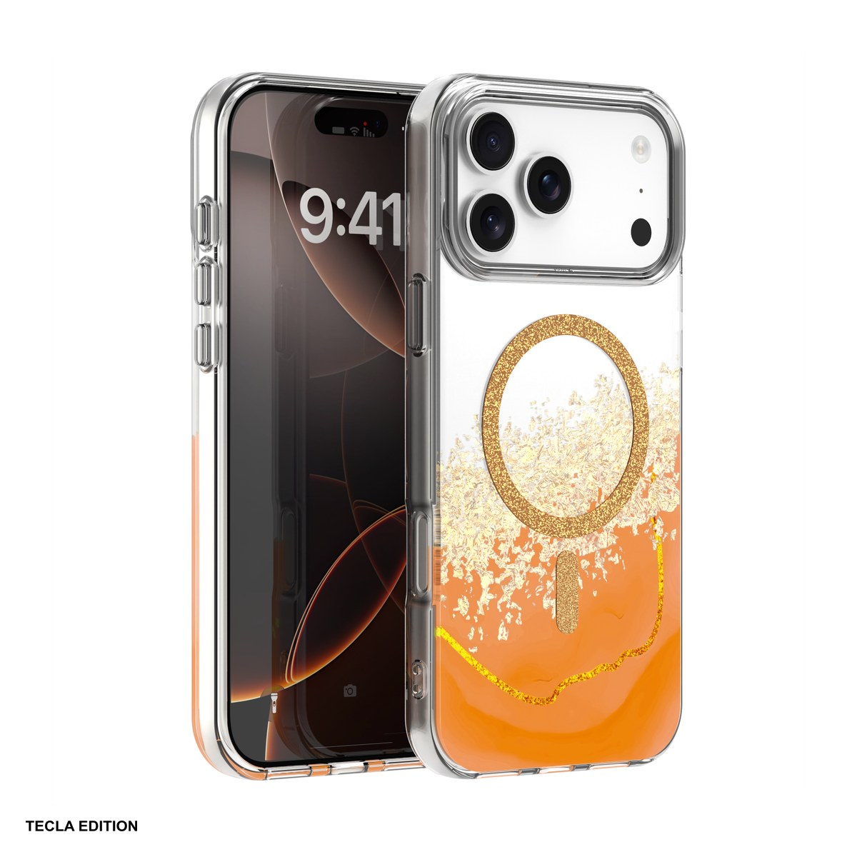 Husa pentru Apple iPhone 17 Pro Max, Carcasa magnetica, Portocaliu [2]