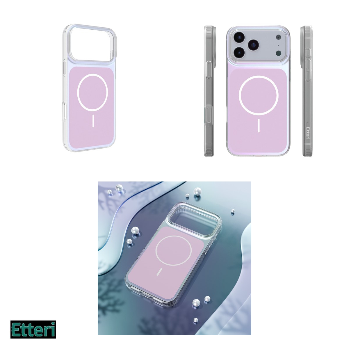 Husa pentru Apple iPhone 17 Pro Max, Carcasa magnetica, Roz [8]