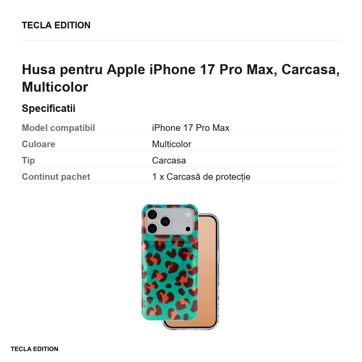 Husa pentru Apple iPhone 17 Pro Max, Carcasa, Multicolor [3]
