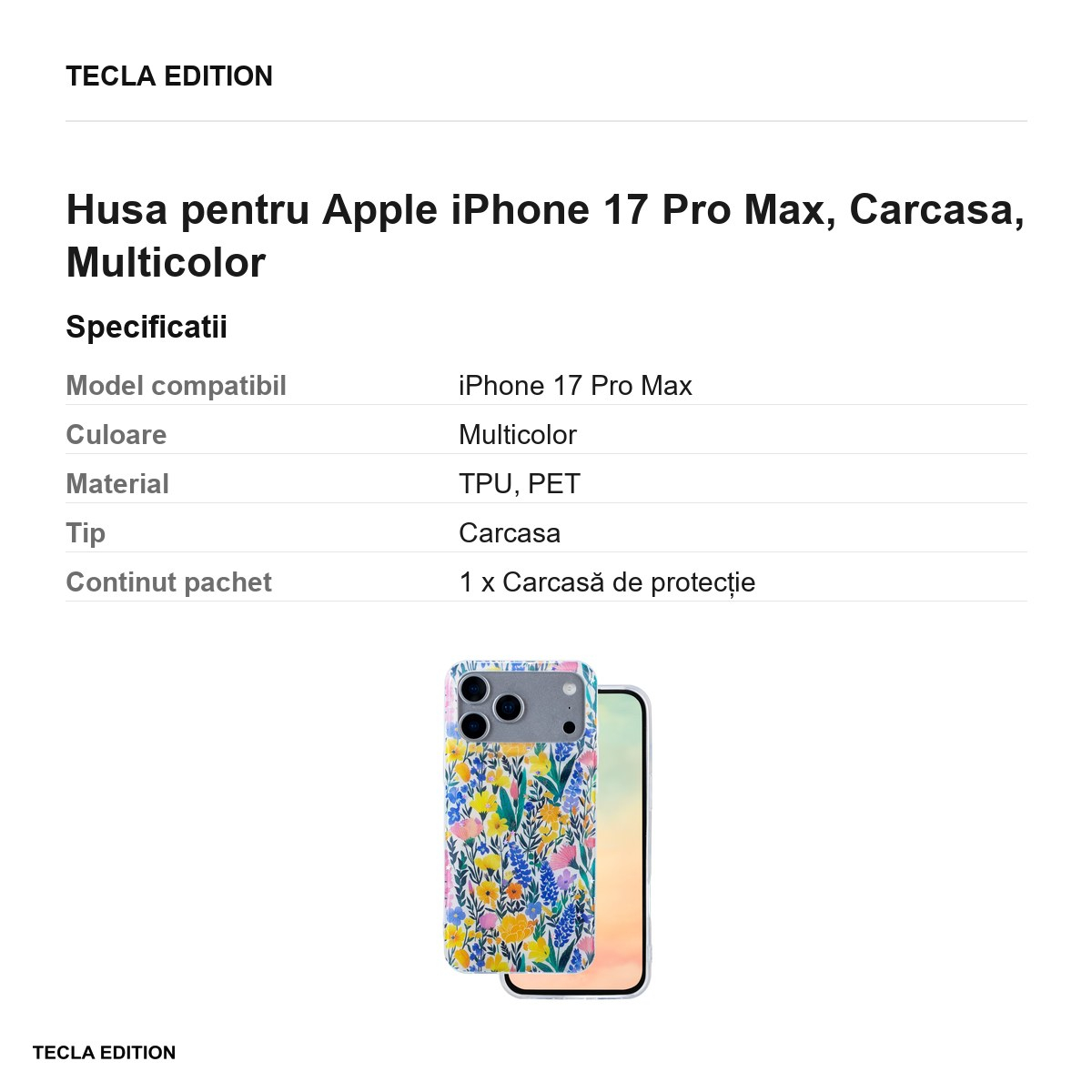 Husa pentru Apple iPhone 17 Pro Max, Carcasa, Multicolor [3]