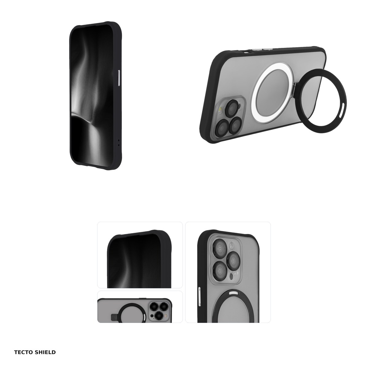 Husa Ring Secure Mag pentru Apple iPhone 15 Plus, Carcasa, Negru [4]