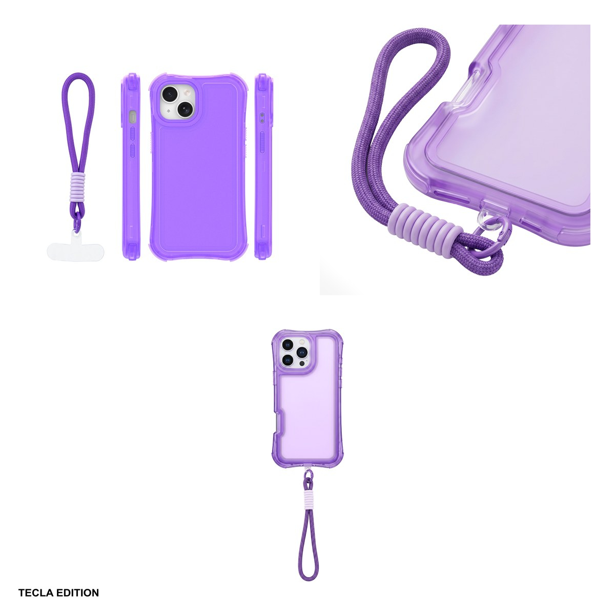 Husa Safepop strap pentru Apple iPhone 13, Carcasa, Mov [4]