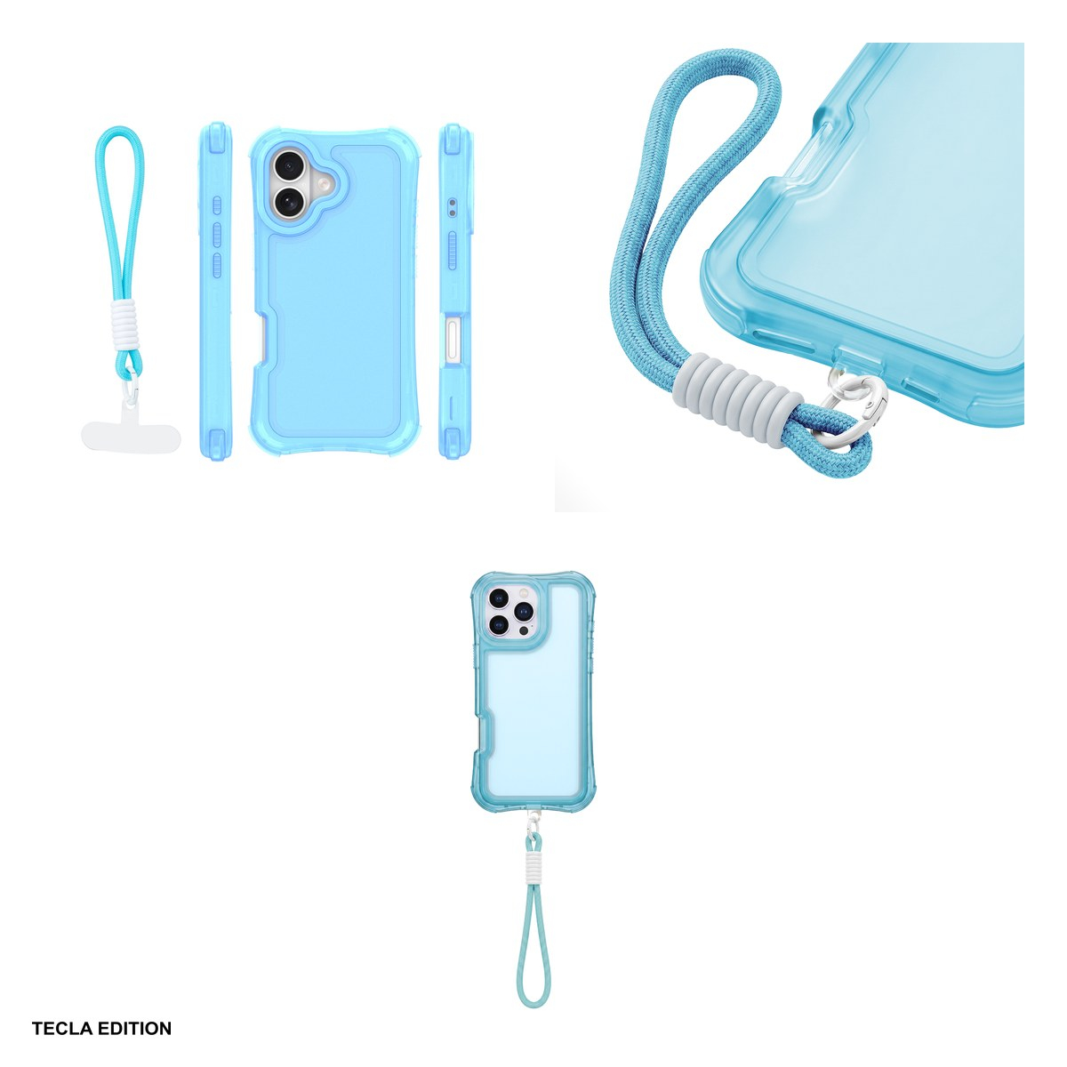 Husa Safepop strap pentru Apple iPhone 17, Carcasa, Albastru [4]