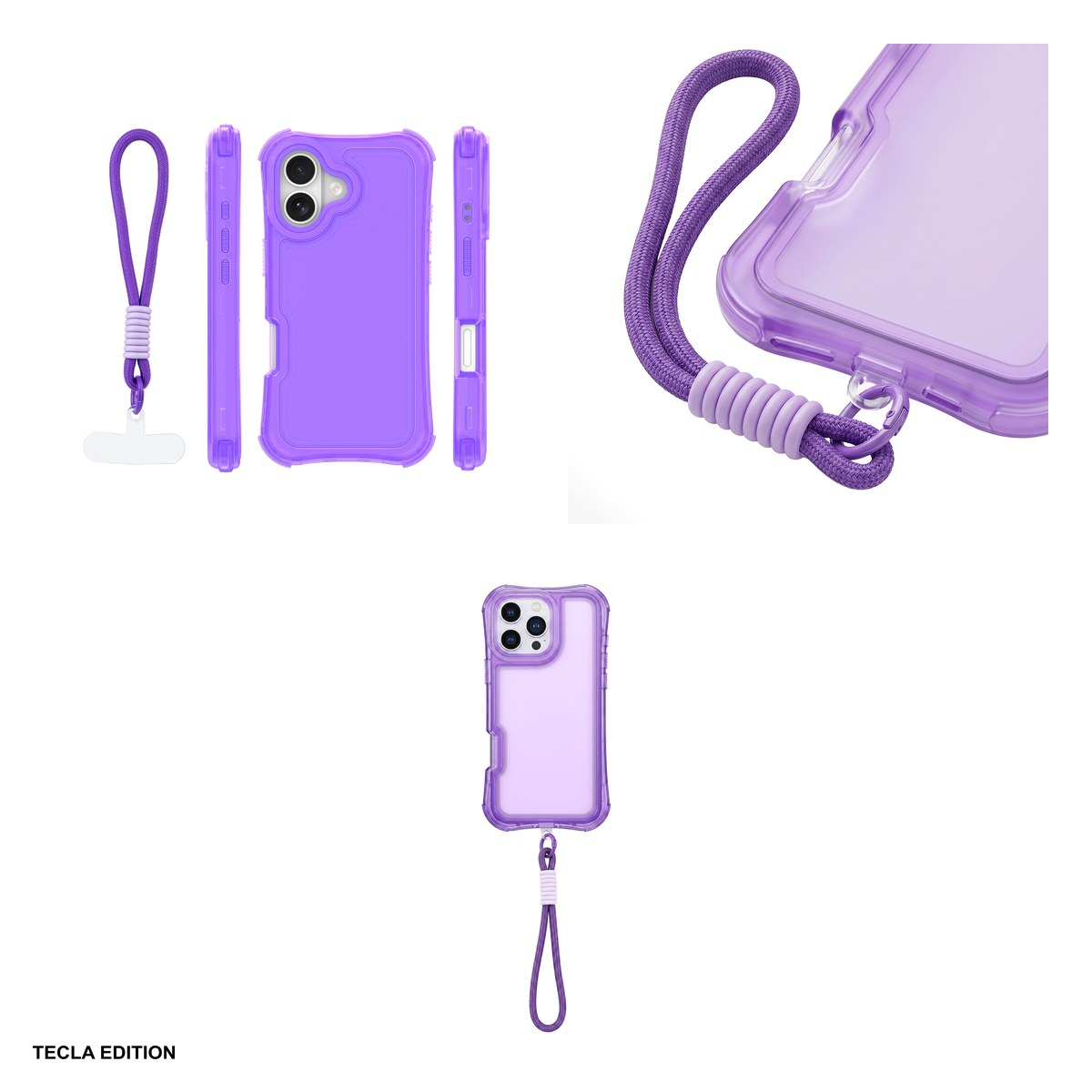 Husa Safepop strap pentru Apple iPhone 17, Carcasa, Mov [4]