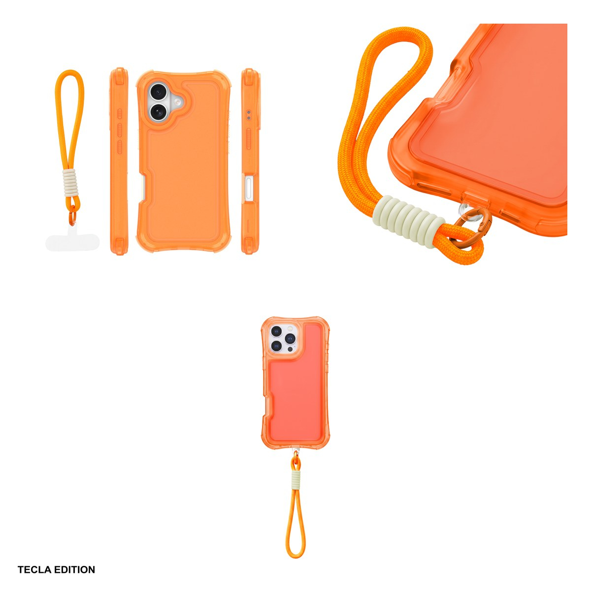 Husa Safepop strap pentru Apple iPhone 17, Carcasa, Portocaliu [4]
