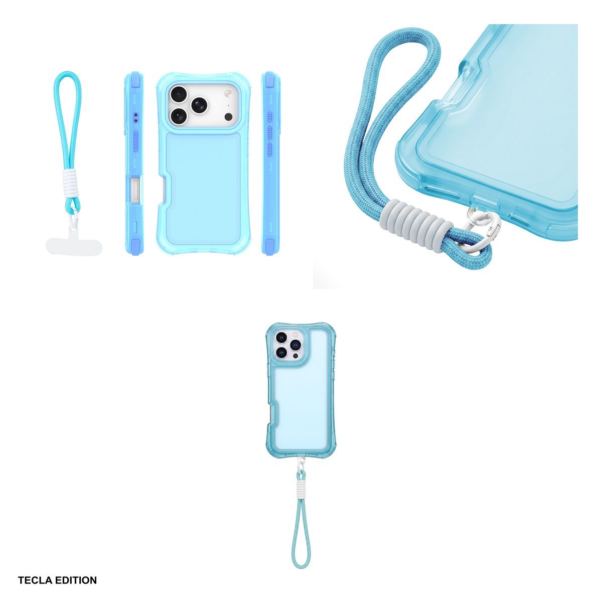 Husa Safepop strap pentru Apple iPhone 17 Pro, Carcasa, Albastru [4]