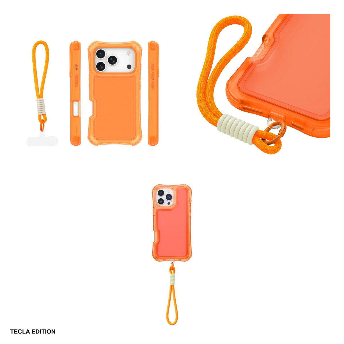Husa Safepop strap pentru Apple iPhone 17 Pro, Carcasa, Portocaliu [4]