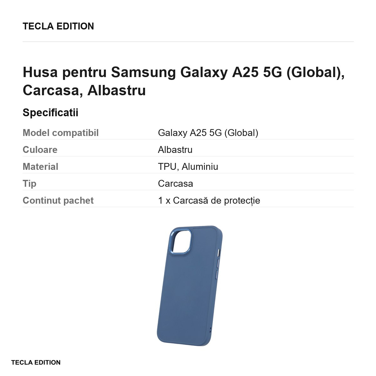 Husa Satin pentru Samsung Galaxy A25 5G (Global), Carcasa, Albastru [3]