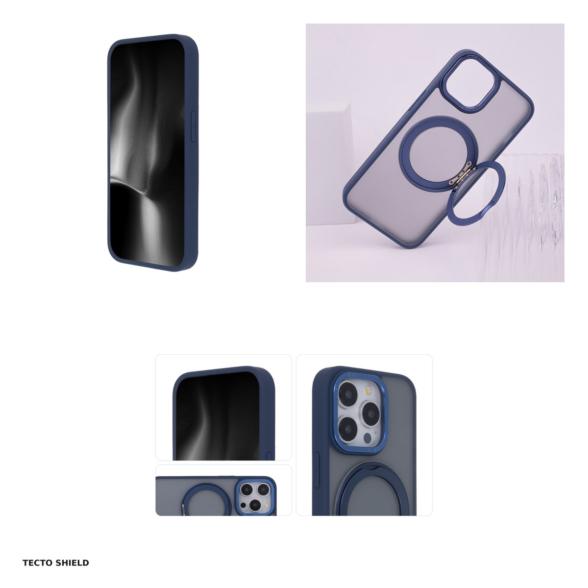 Husa Secure Spinning Mag pentru Apple iPhone 15, Carcasa, Albastru [4]