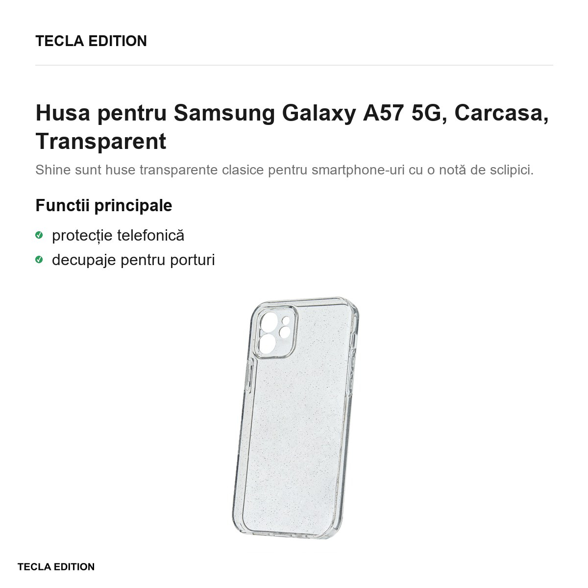 Husa Shine pentru Samsung Galaxy A57 5G, Carcasa, Transparent [2]