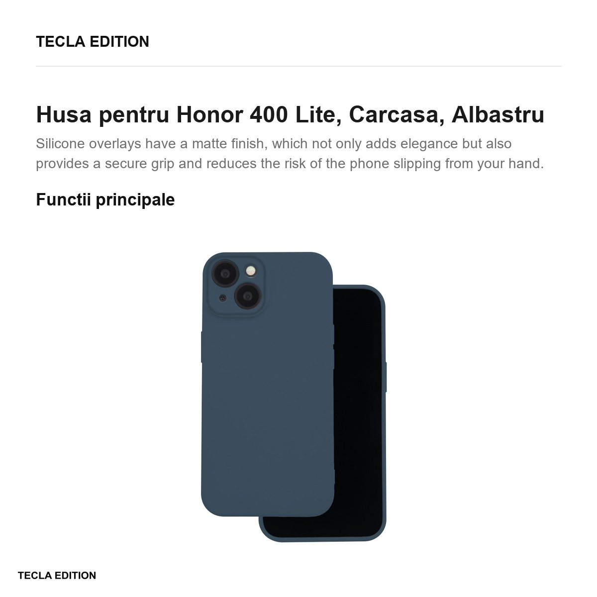 Husa Silicon pentru Honor 400 Lite, Carcasa, Albastru [2]